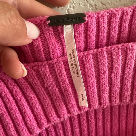 Free People Pink Sweater Tank Size Small - Picture 5 of 6